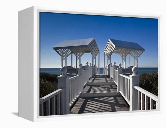 USA, Florida, Florida Panhandle, Seaside, Beach Pavillion-Walter Bibikow-Framed Premier Image Canvas