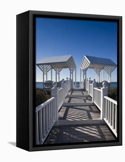 USA, Florida, Florida Panhandle, Seaside, Beach Pavillion-Walter Bibikow-Framed Premier Image Canvas