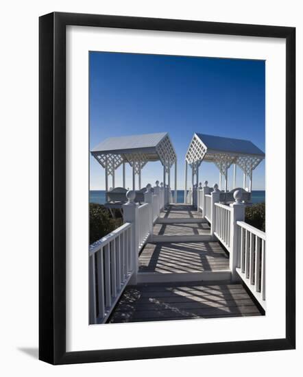 USA, Florida, Florida Panhandle, Seaside, Beach Pavillion-Walter Bibikow-Framed Photographic Print