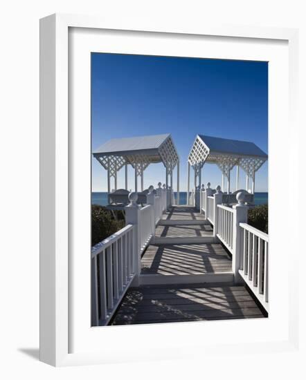 USA, Florida, Florida Panhandle, Seaside, Beach Pavillion-Walter Bibikow-Framed Photographic Print