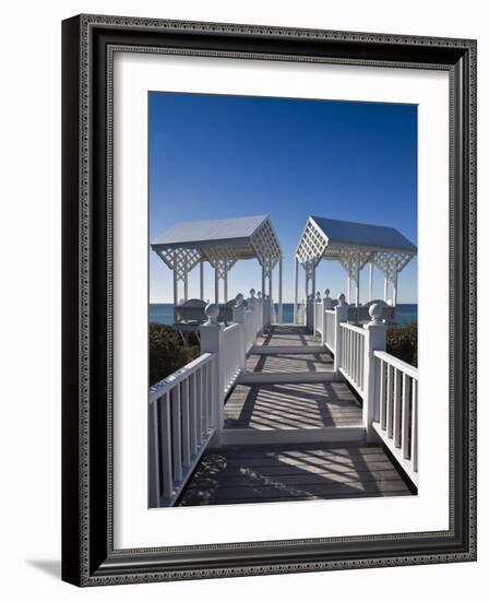 USA, Florida, Florida Panhandle, Seaside, Beach Pavillion-Walter Bibikow-Framed Photographic Print