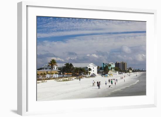 USA, Florida, Gulf Coast, Fort Myers Beach, Elevated Beach View-Walter Bibikow-Framed Photographic Print