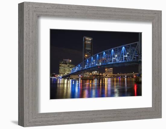 Usa, Florida, Jacksonville, Main Street Bridge across the St. John's River-Joanne Wells-Framed Photographic Print