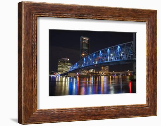 Usa, Florida, Jacksonville, Main Street Bridge across the St. John's River-Joanne Wells-Framed Photographic Print