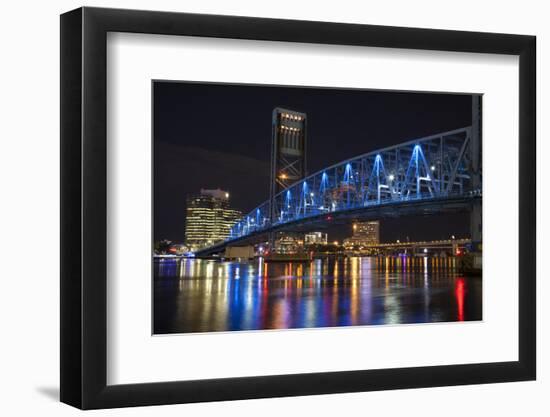 Usa, Florida, Jacksonville, Main Street Bridge across the St. John's River-Joanne Wells-Framed Photographic Print