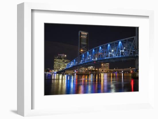 Usa, Florida, Jacksonville, Main Street Bridge across the St. John's River-Joanne Wells-Framed Photographic Print