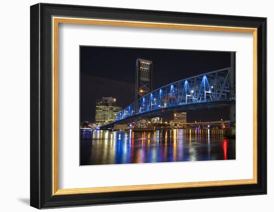 Usa, Florida, Jacksonville, Main Street Bridge across the St. John's River-Joanne Wells-Framed Photographic Print