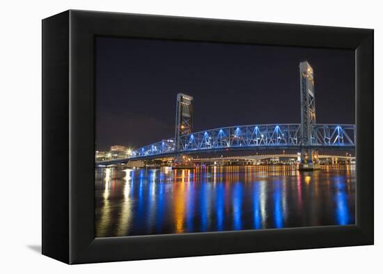 Usa, Florida, Jacksonville, Main Street Bridge across the St. John's River-Joanne Wells-Framed Premier Image Canvas