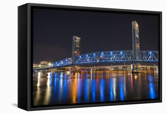 Usa, Florida, Jacksonville, Main Street Bridge across the St. John's River-Joanne Wells-Framed Premier Image Canvas
