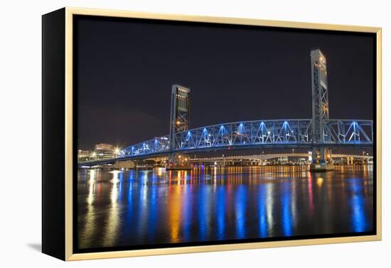 Usa, Florida, Jacksonville, Main Street Bridge across the St. John's River-Joanne Wells-Framed Premier Image Canvas