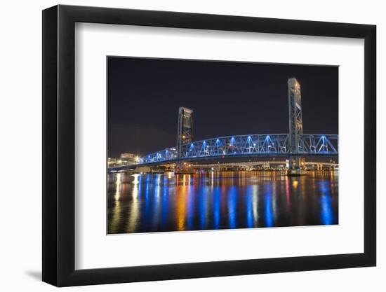 Usa, Florida, Jacksonville, Main Street Bridge across the St. John's River-Joanne Wells-Framed Photographic Print