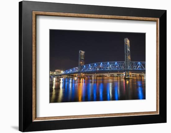 Usa, Florida, Jacksonville, Main Street Bridge across the St. John's River-Joanne Wells-Framed Photographic Print