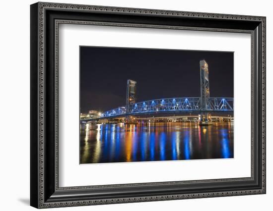 Usa, Florida, Jacksonville, Main Street Bridge across the St. John's River-Joanne Wells-Framed Photographic Print