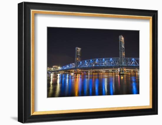 Usa, Florida, Jacksonville, Main Street Bridge across the St. John's River-Joanne Wells-Framed Photographic Print