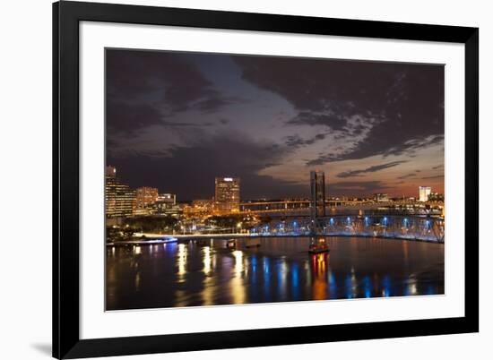 Usa, Florida, Jacksonville, Main Street Bridge across the St. John's River-Joanne Wells-Framed Premium Photographic Print