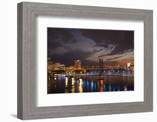 Usa, Florida, Jacksonville, Main Street Bridge across the St. John's River-Joanne Wells-Framed Photographic Print