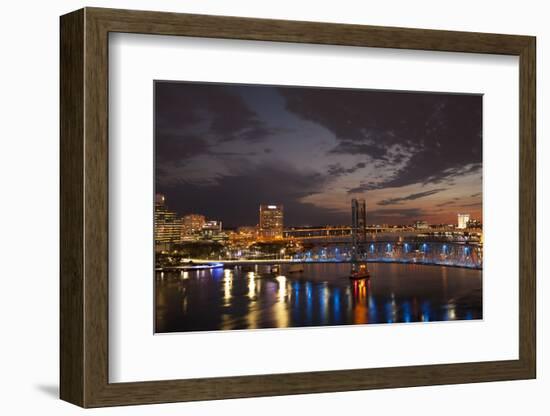 Usa, Florida, Jacksonville, Main Street Bridge across the St. John's River-Joanne Wells-Framed Photographic Print