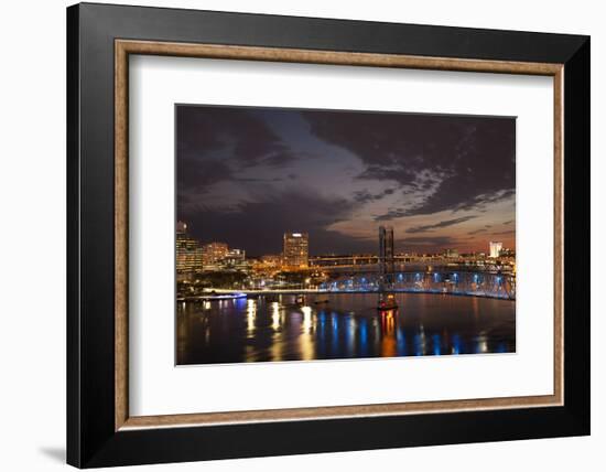 Usa, Florida, Jacksonville, Main Street Bridge across the St. John's River-Joanne Wells-Framed Photographic Print