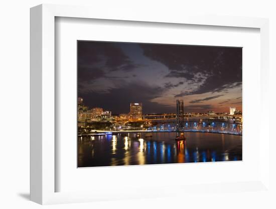 Usa, Florida, Jacksonville, Main Street Bridge across the St. John's River-Joanne Wells-Framed Photographic Print