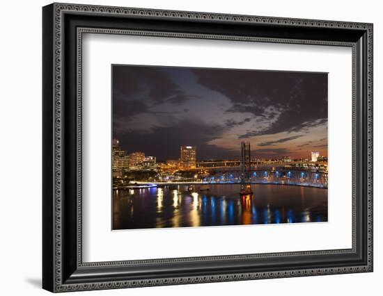 Usa, Florida, Jacksonville, Main Street Bridge across the St. John's River-Joanne Wells-Framed Photographic Print