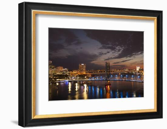 Usa, Florida, Jacksonville, Main Street Bridge across the St. John's River-Joanne Wells-Framed Photographic Print