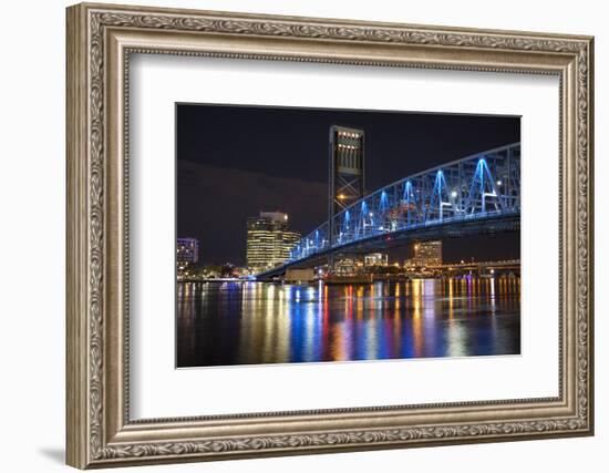 Usa, Florida, Jacksonville, Main Street Bridge across the St. John's River-Joanne Wells-Framed Photographic Print