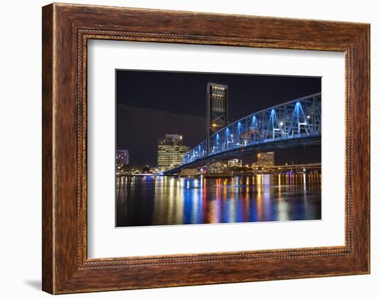 Usa, Florida, Jacksonville, Main Street Bridge across the St. John's River-Joanne Wells-Framed Photographic Print