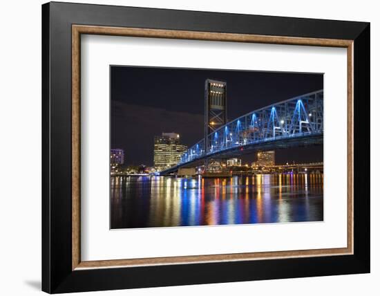 Usa, Florida, Jacksonville, Main Street Bridge across the St. John's River-Joanne Wells-Framed Photographic Print