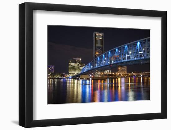 Usa, Florida, Jacksonville, Main Street Bridge across the St. John's River-Joanne Wells-Framed Photographic Print