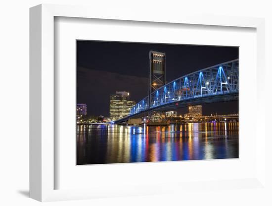 Usa, Florida, Jacksonville, Main Street Bridge across the St. John's River-Joanne Wells-Framed Photographic Print