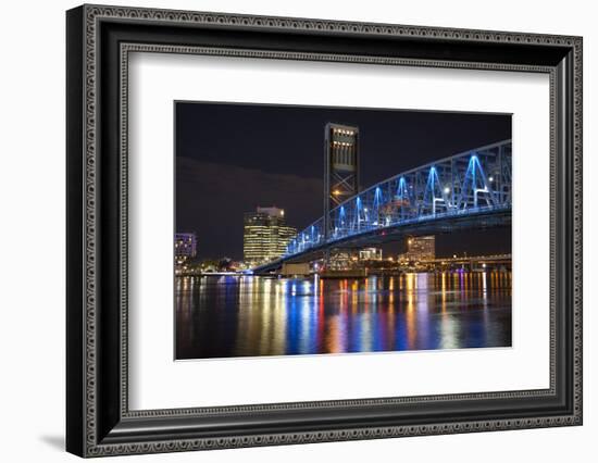 Usa, Florida, Jacksonville, Main Street Bridge across the St. John's River-Joanne Wells-Framed Photographic Print