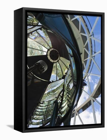USA, Florida, Jupiter, Jupiter Inlet Lighthouse, Detail of the Fresnel Lens-Walter Bibikow-Framed Premier Image Canvas