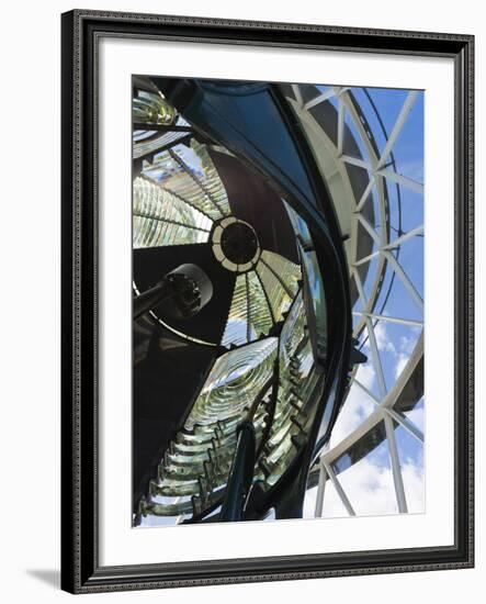 USA, Florida, Jupiter, Jupiter Inlet Lighthouse, Detail of the Fresnel Lens-Walter Bibikow-Framed Photographic Print