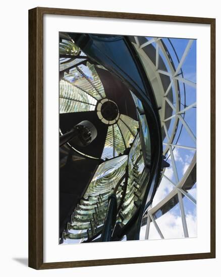 USA, Florida, Jupiter, Jupiter Inlet Lighthouse, Detail of the Fresnel Lens-Walter Bibikow-Framed Photographic Print