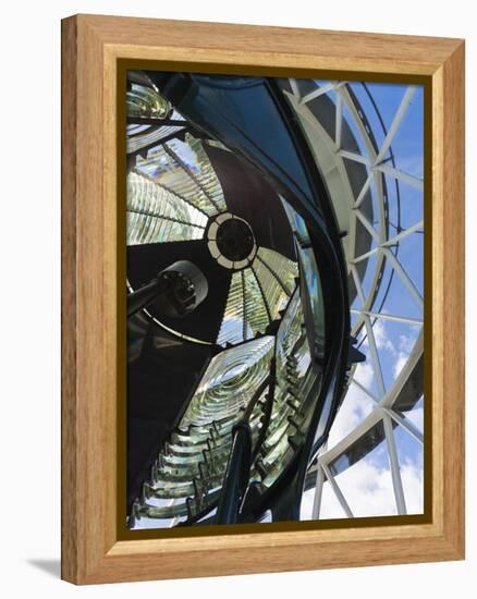 USA, Florida, Jupiter, Jupiter Inlet Lighthouse, Detail of the Fresnel Lens-Walter Bibikow-Framed Premier Image Canvas