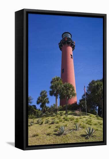 USA, Florida, Jupiter, Jupiter Inlet Lighthouse-Walter Bibikow-Framed Premier Image Canvas