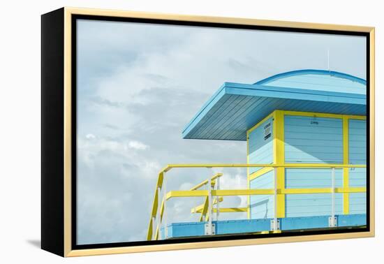 USA, Florida, Miami Beach. Colorful lifeguard station.-Rob Tilley-Framed Premier Image Canvas