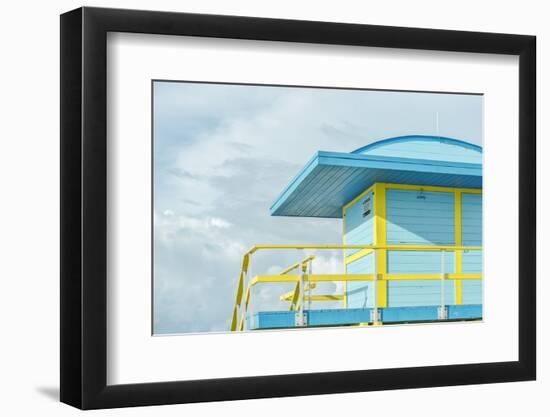 USA, Florida, Miami Beach. Colorful lifeguard station.-Rob Tilley-Framed Photographic Print