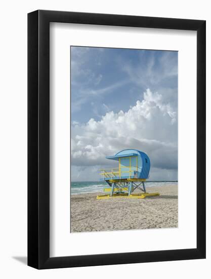 USA, Florida, Miami Beach. Colorful lifeguard station.-Rob Tilley-Framed Photographic Print