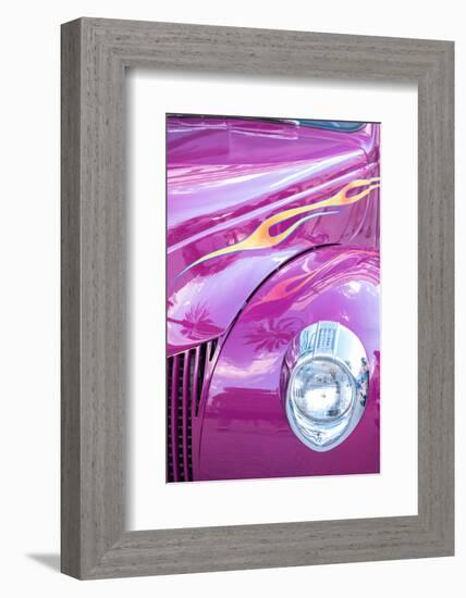 USA, Florida, New Smyrna Beach, classic car show detail-Lisa Engelbrecht-Framed Photographic Print