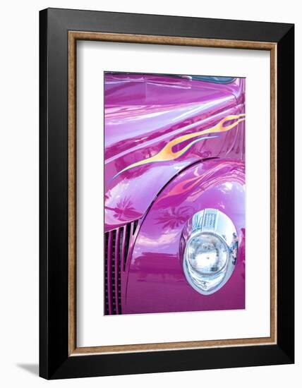 USA, Florida, New Smyrna Beach, classic car show detail-Lisa Engelbrecht-Framed Photographic Print