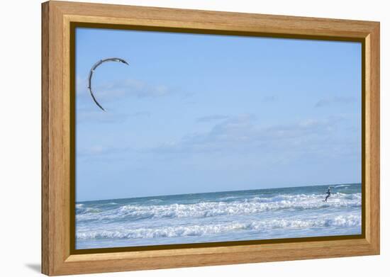 USA, Florida, New Smyrna Beach, kite surfer.-Lisa S. Engelbrecht-Framed Premier Image Canvas