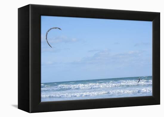 USA, Florida, New Smyrna Beach, kite surfer.-Lisa S. Engelbrecht-Framed Premier Image Canvas