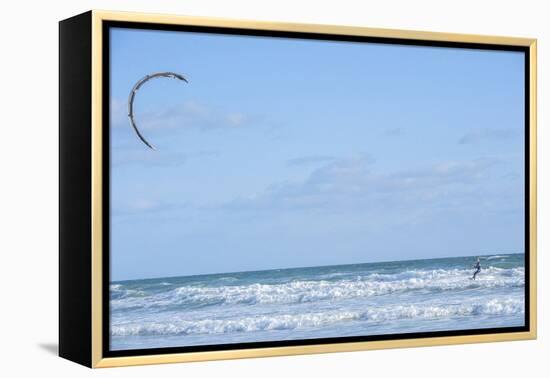 USA, Florida, New Smyrna Beach, kite surfer.-Lisa S. Engelbrecht-Framed Premier Image Canvas