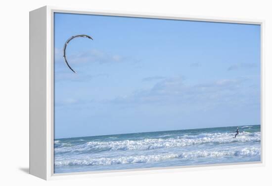 USA, Florida, New Smyrna Beach, kite surfer.-Lisa S. Engelbrecht-Framed Premier Image Canvas