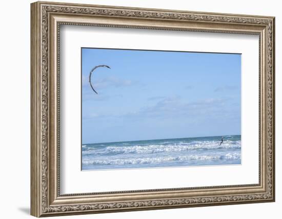 USA, Florida, New Smyrna Beach, kite surfer.-Lisa S. Engelbrecht-Framed Photographic Print