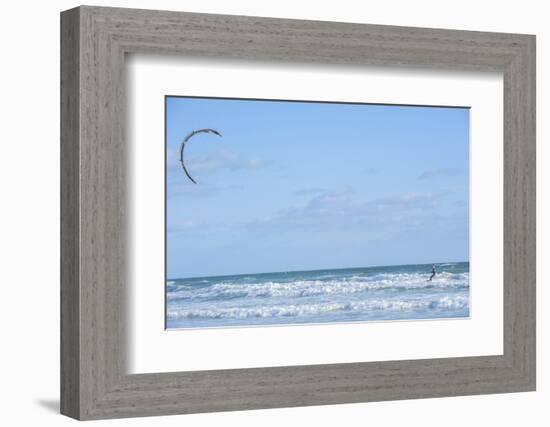USA, Florida, New Smyrna Beach, kite surfer.-Lisa S. Engelbrecht-Framed Photographic Print