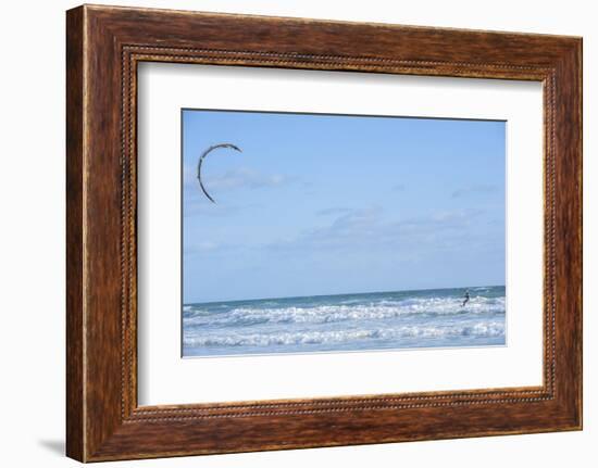 USA, Florida, New Smyrna Beach, kite surfer.-Lisa S. Engelbrecht-Framed Photographic Print