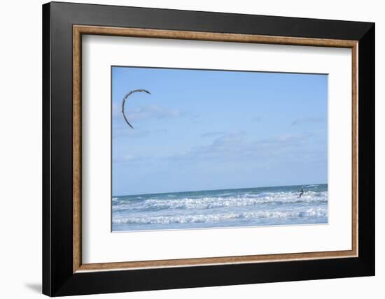 USA, Florida, New Smyrna Beach, kite surfer.-Lisa S. Engelbrecht-Framed Photographic Print