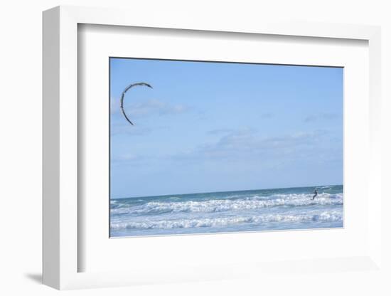 USA, Florida, New Smyrna Beach, kite surfer.-Lisa S. Engelbrecht-Framed Photographic Print